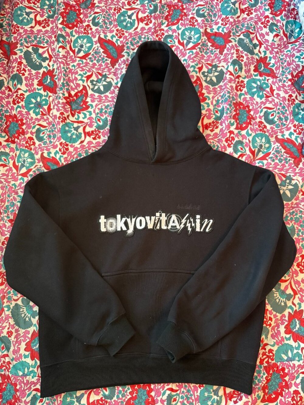 tokyovitamin 6 Characters Black Hoodie Graphic Streetwear Pullover